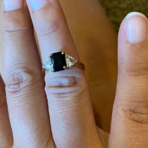 ‎Black stainless steel ring